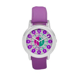 Kids girls learn to tell time purple watch