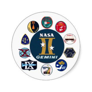 Gemini Commemorative Logo Round Stickers