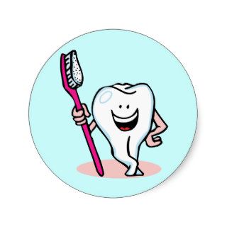 Tooth & Toothbrush 9 ~ Dental Dentist Hygienist Sticker