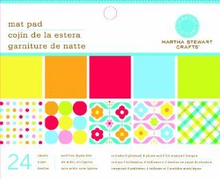 Martha Stewart Crafts Mat Pad, Brights, 6 3/4 by 4 3/4 Inches, 24 Sheets