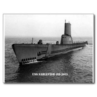 USS SABLEFISH (SS 303) POSTCARDS