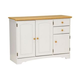 New Visions by Lane Kitchen Essentials 2 Drawers and 3 Doors White Buffet Cabinet DISCONTINUED 394 142