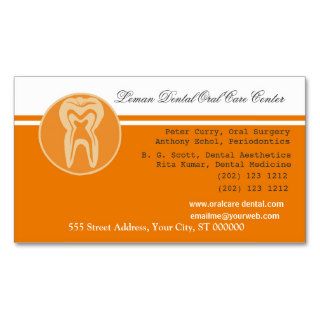 Tooth Icon Dentist Office & Appointment Business Card Templates