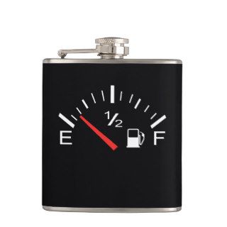 Almost Empty Fuel Gauge Hip Flask