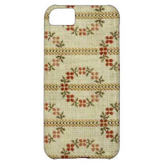Cross Stitch Needlework Floral Wreath Pattern iPhone 5C Covers