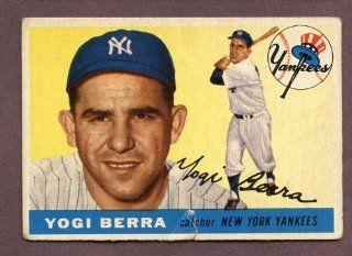 1955 Topps #198 Yogi Berra Yankees Fair Tear 202101 Kit Young Cards Sports Collectibles