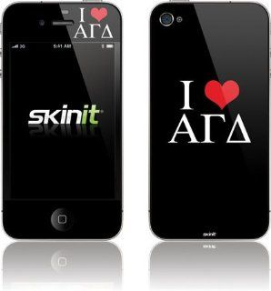 Alpha Gamma Delta   I Love AGD   Black   iPhone 4 & 4s   Skinit Skin Cell Phones & Accessories