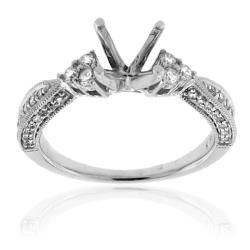 14k White Gold 1/3ct TDW Semi mount Diamond Engagement Ring (G H, SI 1/SI 2) Moise Engagement Rings