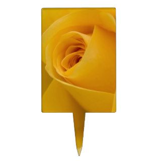 Yellow Rose Flower Rectangle Cake Toppers