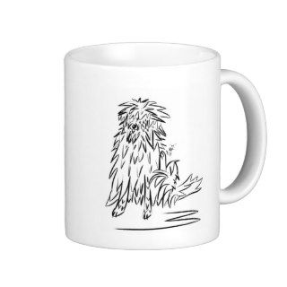 Hairy Dog & Flea Cartoon Mug