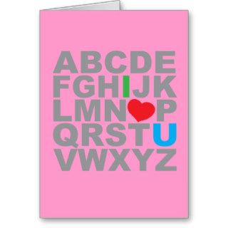 i heart you SOPHISTICATED VALENTINES card