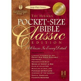 Pocket Size Bible Classic Edition Holman Christian Standard Bible, Pecan, Bonded Leather, Slide Tab Broadman & Holman Publishers 9781586400538 Books