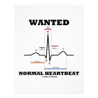 Wanted Normal Heartbeat (Electrocardiogram) Letterhead