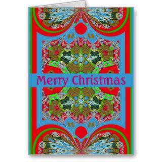 Christmas Card Personalized Red & Green Art