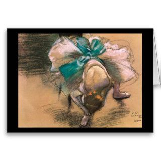 Edgar Degas Dancer Tying Her Shoe Ribbons Card