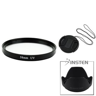 INSTEN Lens Hood/ Lens Cap/ UV Lens Filter for Canon/ Nikon 58 mm BasAcc Camera Batteries & Chargers