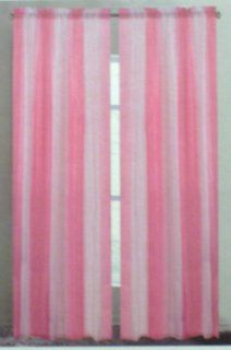 One Crushed Ombre (Two toned) Curtain / Panel, 52" x 84" PINK   Window Treatments