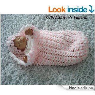 Crochet Pattern   CP183   Crocodile Papoose Cocoon   0 3mths, 3 6mths   USA Terminology eBook ShiFio's Patterns Kindle Store