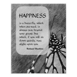 Butterfly Happiness Inspirational Poster