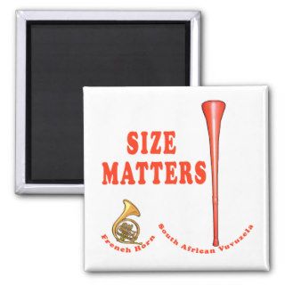 Vuvuzela Size Matters Funny Tshirt Design Refrigerator Magnet