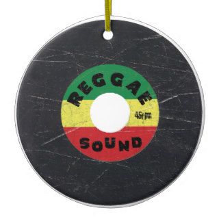 Reggae Vinyl Record Christmas Ornament