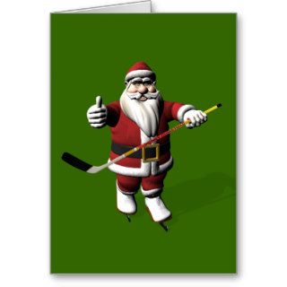 Santa Claus Ice Hockey Player Cards