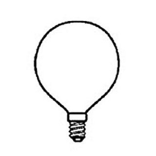 B&P Lamp 2"Dia.25W G 16.5 Bulb, Clear, Candelabra Base   Light Bulbs  