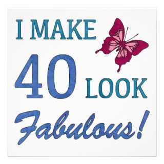 Fabulous 40th Birthday Gifts For Women Invitation