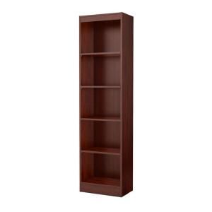 South Shore Furniture Freeport 5 Shelf Narrow Bookcase in Royal Cherry 7246758