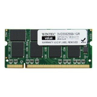 Wintec Value MHzCL2.5 1GB SODIMM Retail 2Rx8 1 Not a Kit (Single) DDR 333 (PC 2700) 184 Pin SDRAM 3VD33325S9 1GR Computers & Accessories