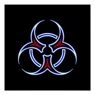 Tribal Biohazard Symbol Poster