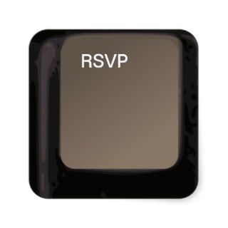 RSVP Button Computer Key Invitation reply stickers