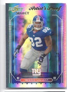 MICHAEL STRAHAN 2006 Score Select #185 ARTIST'S PROOF PARALLEL Card #22 of only 32 Made New York Giants Football Sports Collectibles