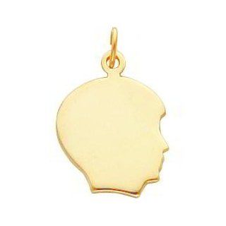 Gold Plated Boy Head Charm Jewelry