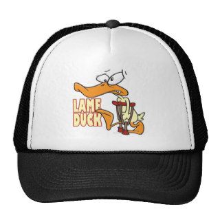 funny lame duck cartoon mesh hats