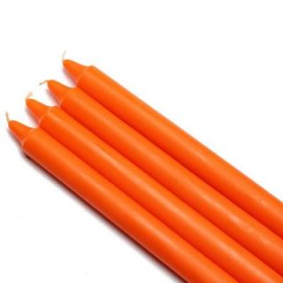Zest Candle 10 in. Orange Straight Taper Candles (12 Set) CEZ 093