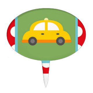 Cute Car Transportation Theme Baby Kids Gifts Cake Topper