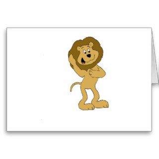 Cartoon Hip Hop Lion Doing The Dougie Greeting Card