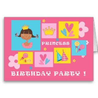 Princess Birthday Party Invitation Cards