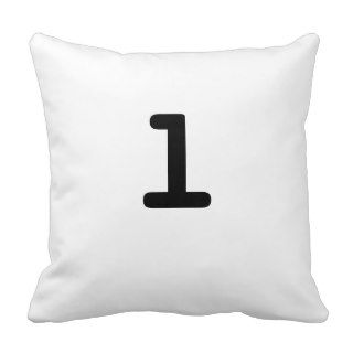 Black and white Anagram Pillow Lowercase Letter l