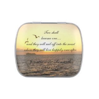 Sail Off Into the Sunset Wedding Favors Jelly Belly Tins