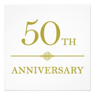 Stylish 50th Anniversary Gifts Personalized Invite