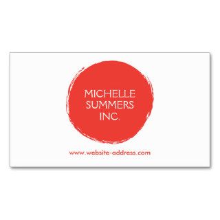 PAINTED CIRCLE LOGO in RED Business Card