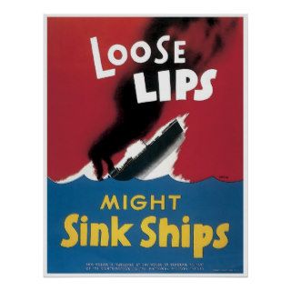 Loose Lips WWII Poster