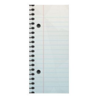 Spiral Notebook Lined Paper Rack Card Template