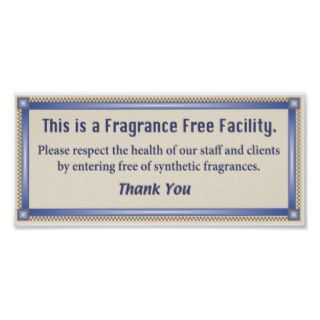 Fragrance Free Facility Sign Posters