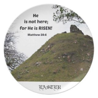 Matthew 286 He is not here; for He is risenParty Plate