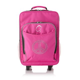 Obersee Kids 'Rhinestone Peace' 16 inch Rolling Carry On Cooler Upright O3 Kids' Single Uprights
