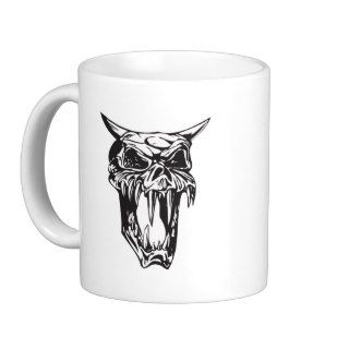 evil demon skull coffee mug