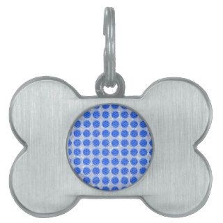 Mosaic Dots   Blue Pet ID Tags